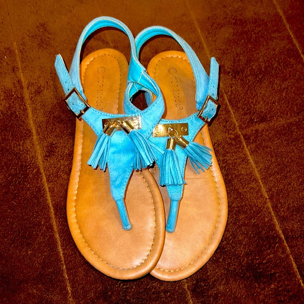 Teal Blue Sandals